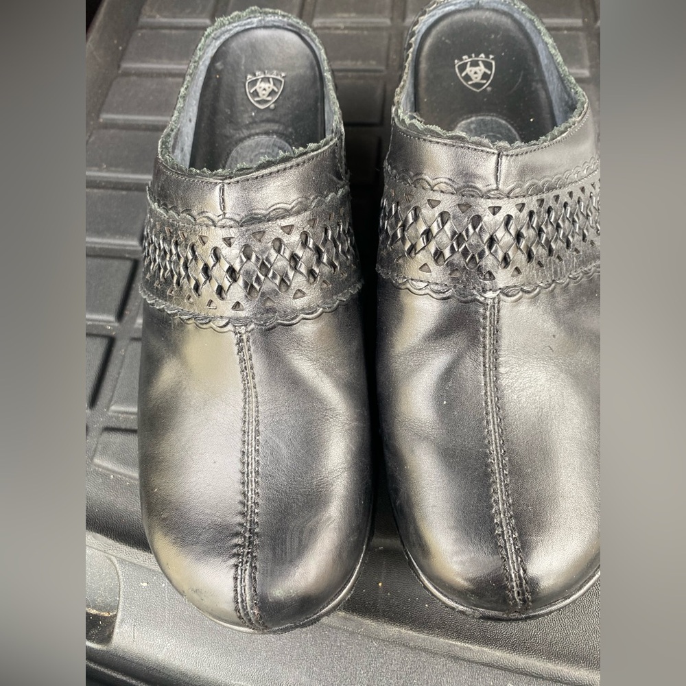 Ariat Black Leather Slip-On Shoes